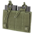 The Condor Double M14 Kangaroo Mag Pouch in Scorpion OCP holds two magazines, features MOLLE webbing, flap closures, and snap buttons—ideal for military or law enforcement use.