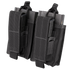 The Condor Double M14 Kangaroo Mag Pouch features two black pouches attached side by side, each holding a partially visible rectangular magazine—perfect for military or first responder gear setups.