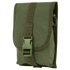 The Condor Small Utility Pouch in Olive Drab features a durable fabric build, front flap with plastic buckle and strap, and is shown against a white background.