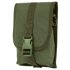 The Condor Small Utility Pouch in Olive Drab features a durable fabric build, front flap with plastic buckle and strap, and is shown against a white background.
