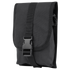 The Condor Small Utility Pouch is a black, rectangular canvas pouch with a flap closure, secured by a plastic snap buckle and adjustable strap—ideal for military or law enforcement use.