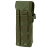 The Condor Water Bottle Pouch is a green tactical pouch featuring a flap closure and MOLLE straps on the back for easy attachment to your gear.