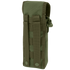 The Condor Water Bottle Pouch is a green tactical pouch featuring a flap closure and MOLLE straps on the back for easy attachment to your gear.
