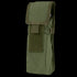 The Condor Water Bottle Pouch in Olive Drab features a Velcro-secured flap closure, ideal for carrying small equipment or accessories.
