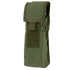 The Condor Water Bottle Pouch in Olive Drab features a Velcro-secured flap closure, ideal for carrying small equipment or accessories.