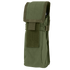 The Condor Water Bottle Pouch in Olive Drab features a Velcro-secured flap closure, ideal for carrying small equipment or accessories.