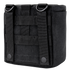 The Condor Binocular Pouch is a black, MOLLE-compatible tactical pouch with webbing, two vertical straps, metal D-rings, and snap button closures—perfect for carrying binoculars or essentials securely.