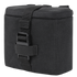 The Condor Binocular Pouch in black is a rectangular padded pouch with a top flap, strap, and plastic buckle. MOLLE compatible for easy attachment—perfect for carrying binoculars or accessories.