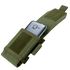 The Condor Tech Sheath Plus | SALE is a green fabric phone pouch with a flap, shown holding a black smartphone against a plain white background.