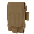 The Condor Tech Sheath Plus in Coyote Brown is a durable tactical pouch featuring a front flap, stitched details, and an external side loop attachment. Now on SALE.
