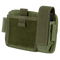 The Condor Annex Admin Pouch in Olive Drab features a front flap, Velcro closure, and side pocket, ideal for carrying small gear or accessories.