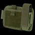 The Condor Annex Admin Pouch in Olive Drab features a front flap, Velcro closure, and side pocket, ideal for carrying small gear or accessories.