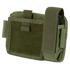 The Condor Annex Admin Pouch in Olive Drab features a front flap, Velcro closure, and side pocket, ideal for carrying small gear or accessories.