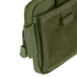 Close-up of the Condor Annex Admin Pouch, a green fabric pouch featuring a zipper, Velcro flap, and reinforced edge stitching.