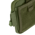Close-up of the Condor Annex Admin Pouch, a green fabric pouch featuring a zipper, Velcro flap, and reinforced edge stitching.