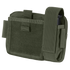 The Condor Annex Admin Pouch, shown in green with a flap closure, hook-and-loop fastener, and side compartment, is ideal for military use and displayed against a white background.