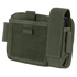 The Condor Annex Admin Pouch, shown in green with a flap closure, hook-and-loop fastener, and side compartment, is ideal for military use and displayed against a white background.