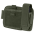 The Condor Annex Admin Pouch, shown in green with a flap closure, hook-and-loop fastener, and side compartment, is ideal for military use and displayed against a white background.