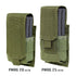 Two olive green Condor Single M14 Mag Pouch Gen II pouches, ideal for EDC or law enforcement, hold black PMAG 20 and PMAG 25 LR/SR magazines upright with labels showing their respective capacities.