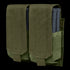 The Condor Double M14 Mag Pouch Gen II in olive drab features flap covers and securely holds two magazines.