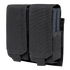 The Condor Double M14 Mag Pouch Gen II in black features two compartments for single rifle mags, each with flap covers, hook-and-loop fasteners, and adjustable closures. MOLLE compatible for versatile attachment.