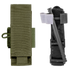 Two Condor Universal TQ Pouches are shown: one closed and empty in olive green, the other open with a black tourniquet inside, secured by straps.