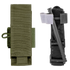 Two Condor Universal TQ Pouches are shown: one closed and empty in olive green, the other open with a black tourniquet inside, secured by straps.