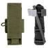 On the left, the Condor Universal TQ Pouch - Scorpion OCP is shown closed; on the right, it's open displaying a black tourniquet secured with Velcro straps.