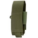 The Condor Universal TQ Pouch in Olive Drab features reinforced stitching and a loop, displayed vertically against a white background.