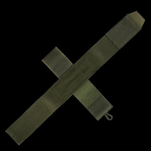 The Condor Universal TQ Pouch features a green nylon strap with Velcro closures and metal hook for easy tourniquet access, shown on a plain background.