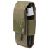 The Condor Universal TQ Pouch - Scorpion OCP features a camouflage design and hook-and-loop flap, with a black tourniquet partially visible at the top.