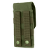 The Condor Universal Rifle Mag Pouch is a green tactical pouch featuring two vertical straps and snap buttons on the back for secure attachment to MOLLE-compatible gear.