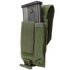 The Condor Universal Rifle Mag Pouch in MultiCam Black securely holds one metal magazine with a flap and Velcro closure—ideal for everyday carry or first responders.