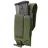 The Condor Universal Rifle Mag Pouch in MultiCam Black securely holds one metal magazine with a flap and Velcro closure—ideal for everyday carry or first responders.