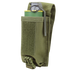 The Condor Universal Rifle Mag Pouch in MultiCam Black securely stores your magazines, featuring a Velcro flap—ideal for bushcraft or shooting range use.