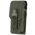 The Condor Universal Rifle Mag Pouch is a green tactical nylon pouch with a flap closure, secured by a plastic buckle and strap; often used in bushcraft and law enforcement, it holds a rifle mag partially visible at the top.