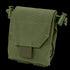The Condor Micro Dump Pouch in Olive Drab is a compact tactical pouch featuring a flap cover, Velcro closure, and side drawstring adjusters.