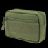 The Condor Compact Utility Pouch is a small, rectangular olive green bag with a front zipper pocket, Velcro patch, and main zippered compartment—ideal for EDC or organizing essentials at the shooting range.