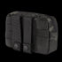 The Condor Compact Utility Pouch in MultiCam Black features MOLLE webbing and two vertical straps on the back for secure attachment to compatible gear.