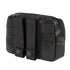 The Condor Compact Utility Pouch in MultiCam Black features MOLLE webbing and two vertical straps on the back for secure attachment to compatible gear.