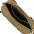 Top view of the Condor Compact Utility Pouch in MultiCam Black, featuring a zipper, two main compartments, and an interior pocket—ideal for law enforcement or military use.
