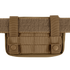 The Condor Compact Utility Pouch is a tan tactical pouch with MOLLE webbing and dual snap-button straps, easily attachable to a belt—perfect for law enforcement or first responder gear.