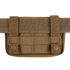 The Condor Compact Utility Pouch is a tan tactical pouch with MOLLE webbing and dual snap-button straps, easily attachable to a belt—perfect for law enforcement or first responder gear.