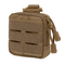 The Condor Dip Pouch is a compact tan tactical pouch with zippered closure, nylon straps, and a front hook-and-loop panel for modular attachment—perfect for military or law enforcement use.