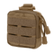 The Condor Dip Pouch is a compact tan tactical pouch with zippered closure, nylon straps, and a front hook-and-loop panel for modular attachment—perfect for military or law enforcement use.