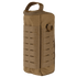 The Condor Field Pouch | SALE is a tan tactical pouch featuring a top handle, side D-ring, and front laser-cut MOLLE webbing, designed for attachment to gear or backpacks.