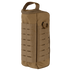 The Condor Field Pouch | SALE is a tan tactical pouch featuring MOLLE webbing, a carrying handle, and a D-ring. The pouch is shown standing upright against a plain white background.