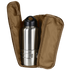 The Condor Field Pouch | SALE is stored inside an open tan zippered carrying case and includes a stainless steel thermos with a black cap and metal cups.