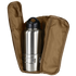 A Condor Field Pouch | SALE, featuring a stainless steel thermos with a black lid and metal cup, is placed inside an open brown zippered carrying case.