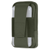 The Condor Phone Pouch is a green fabric case that secures your white electronic device with a wide front strap.